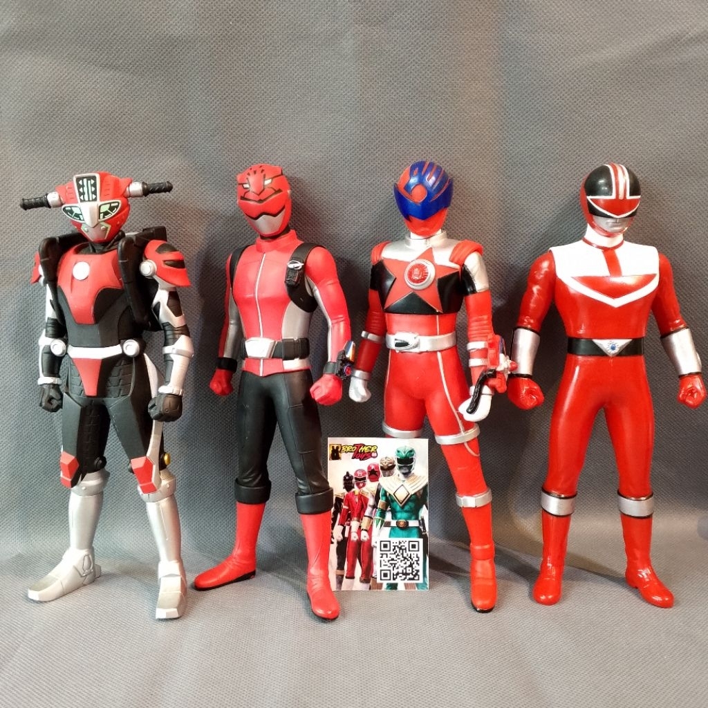 Big Sofubi Figure Super Sentai Kyuranger Time Ranger GoBuster Original BANDAI Japan version