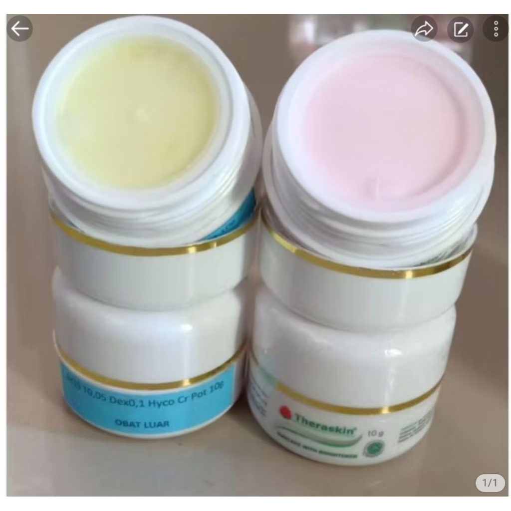 cream siang malam glowing theraskin