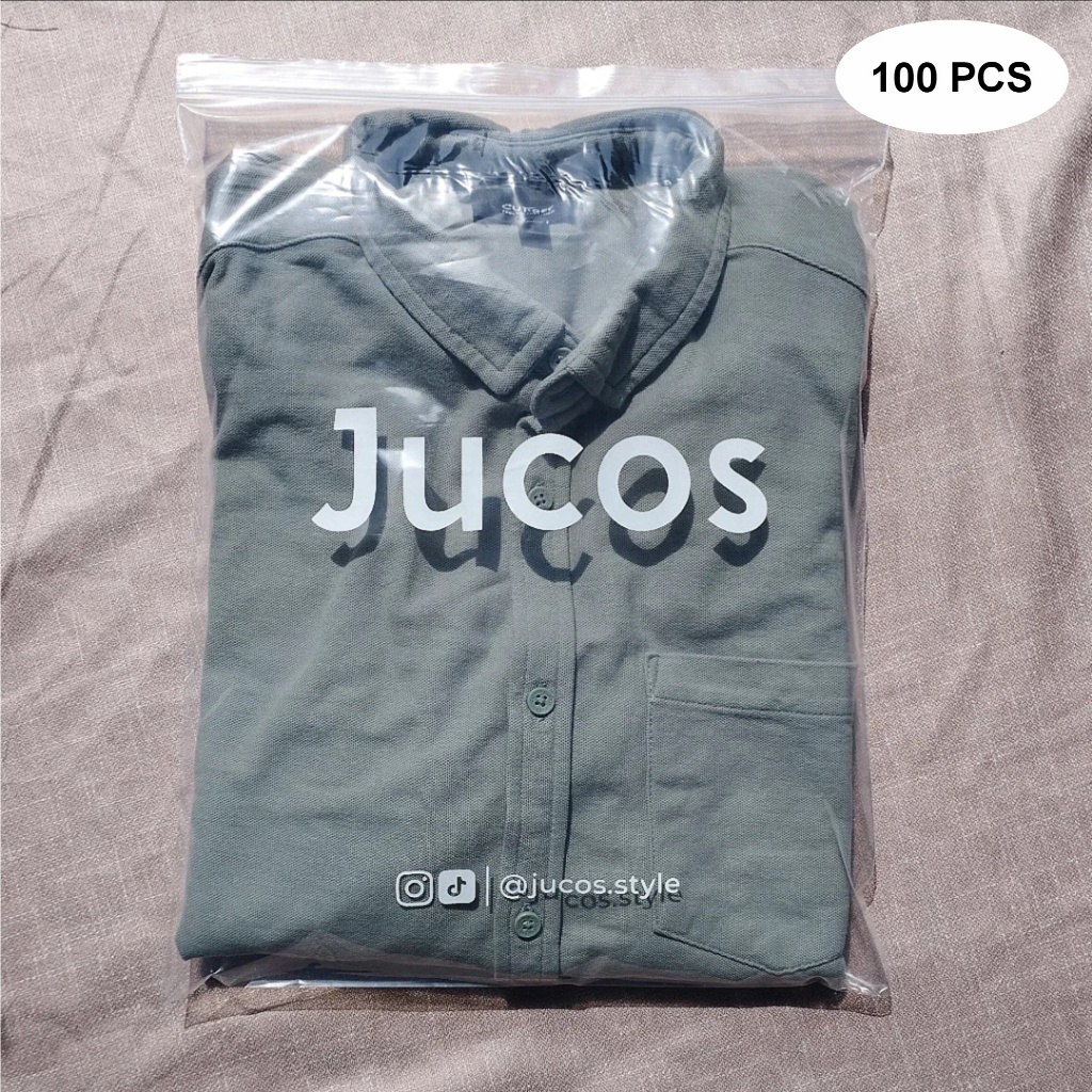 plastik klip bening, plastik klip sablon, sablon plastik klip, kemasan baju, plastik ziplock