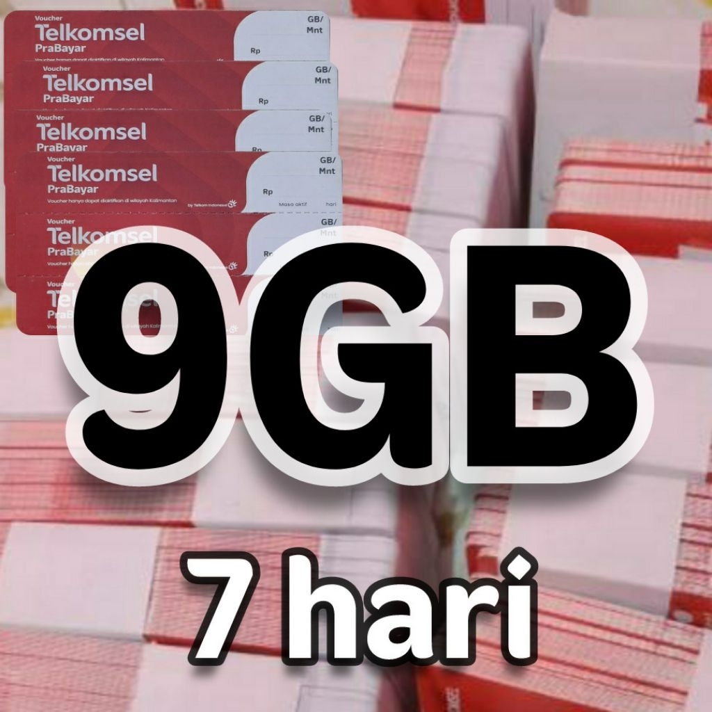 VOUCHER TELKOMSEL 9GB 7hari Kalimantan