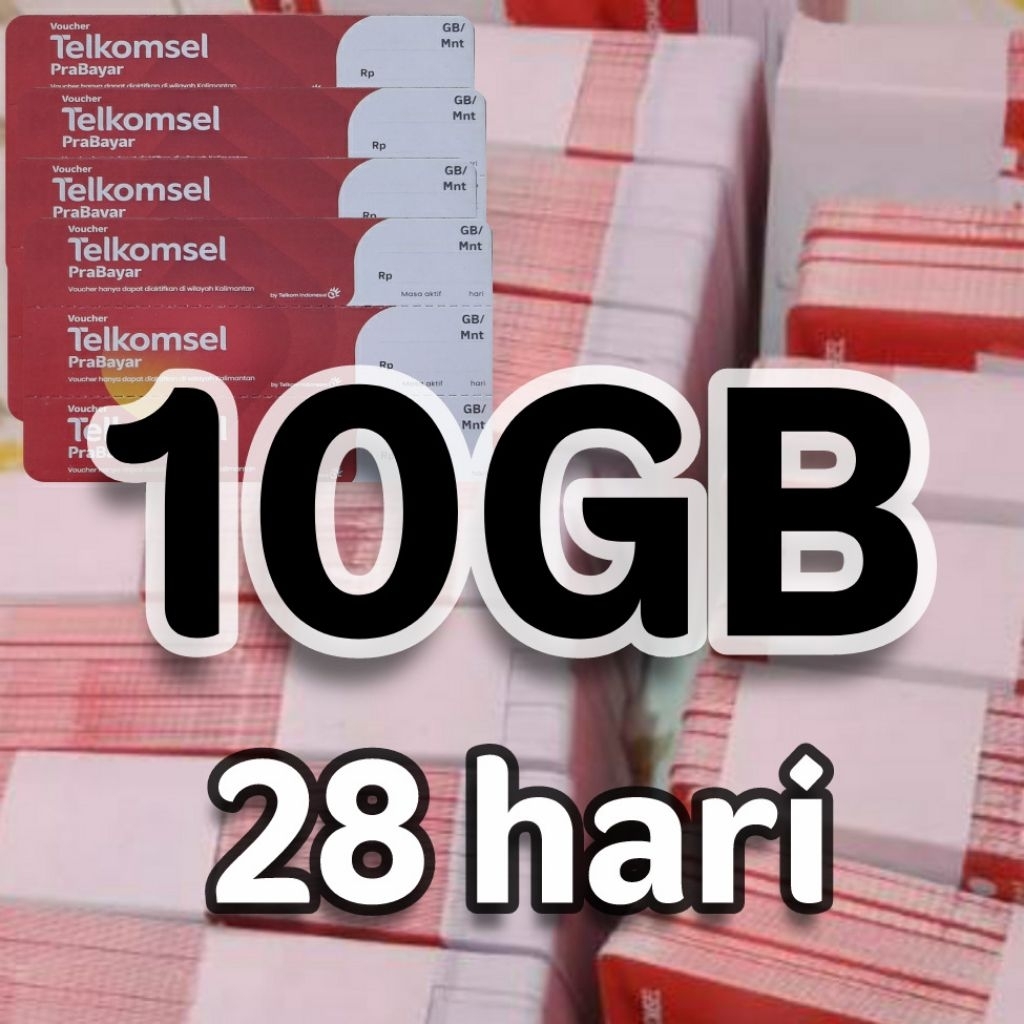 VOUCHER TELKOMSEL 10GB 28hari Kalimantan