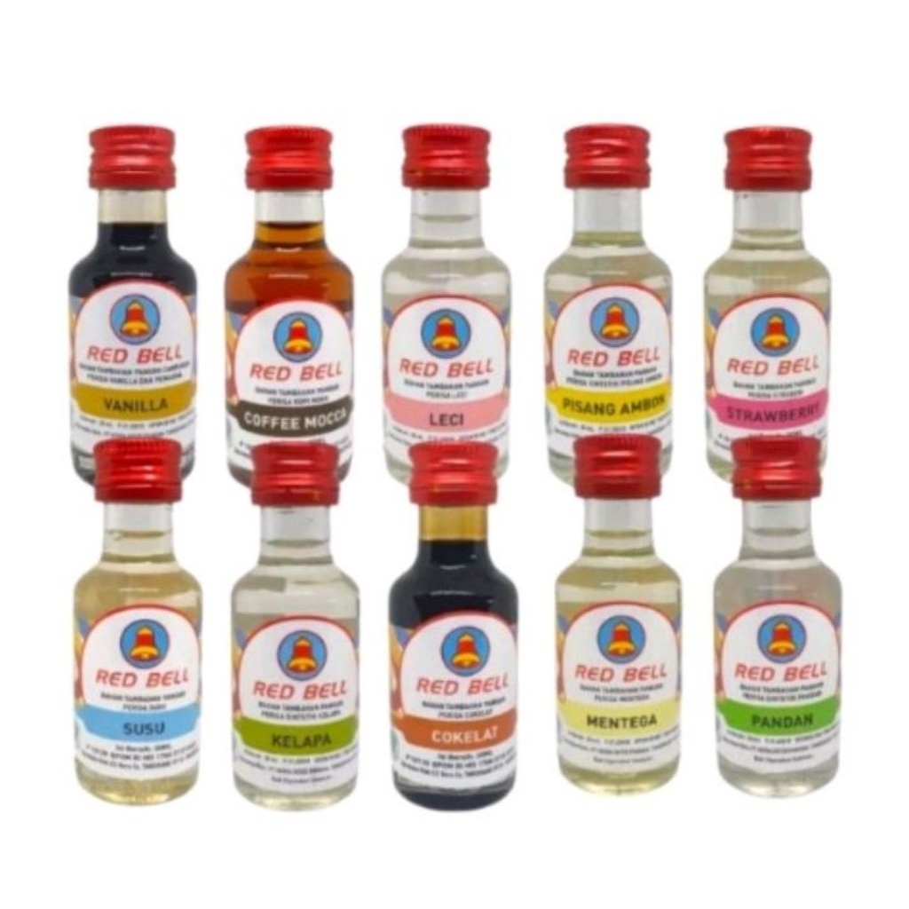 Perisa Makanan Red Bell 30ml - Aroma Kuat, Tahan Lama, 11 Varian Rasa