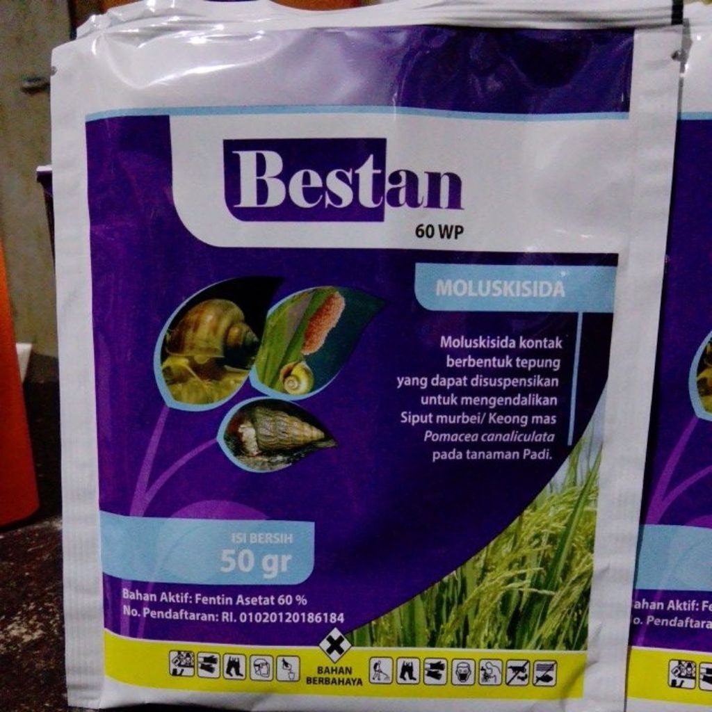 bestan 60wp racun keong kemasan 50gr sangat ampuh mengendalikan dan membasmi keong sawah