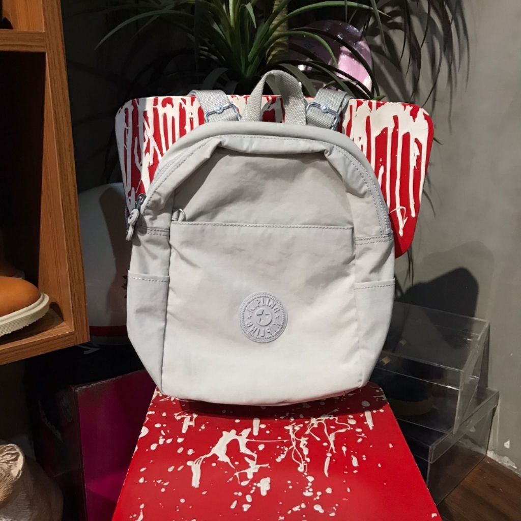 TAS KIPLING FERRIS MEDIUM MINI BACKPACK - GREY