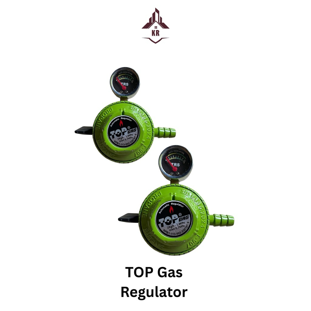 Regulator Gas LPG Low Pressure TOP GAS Super Safe + Meter – Regulator Gas Kompor Aman Anti Bocor ISO