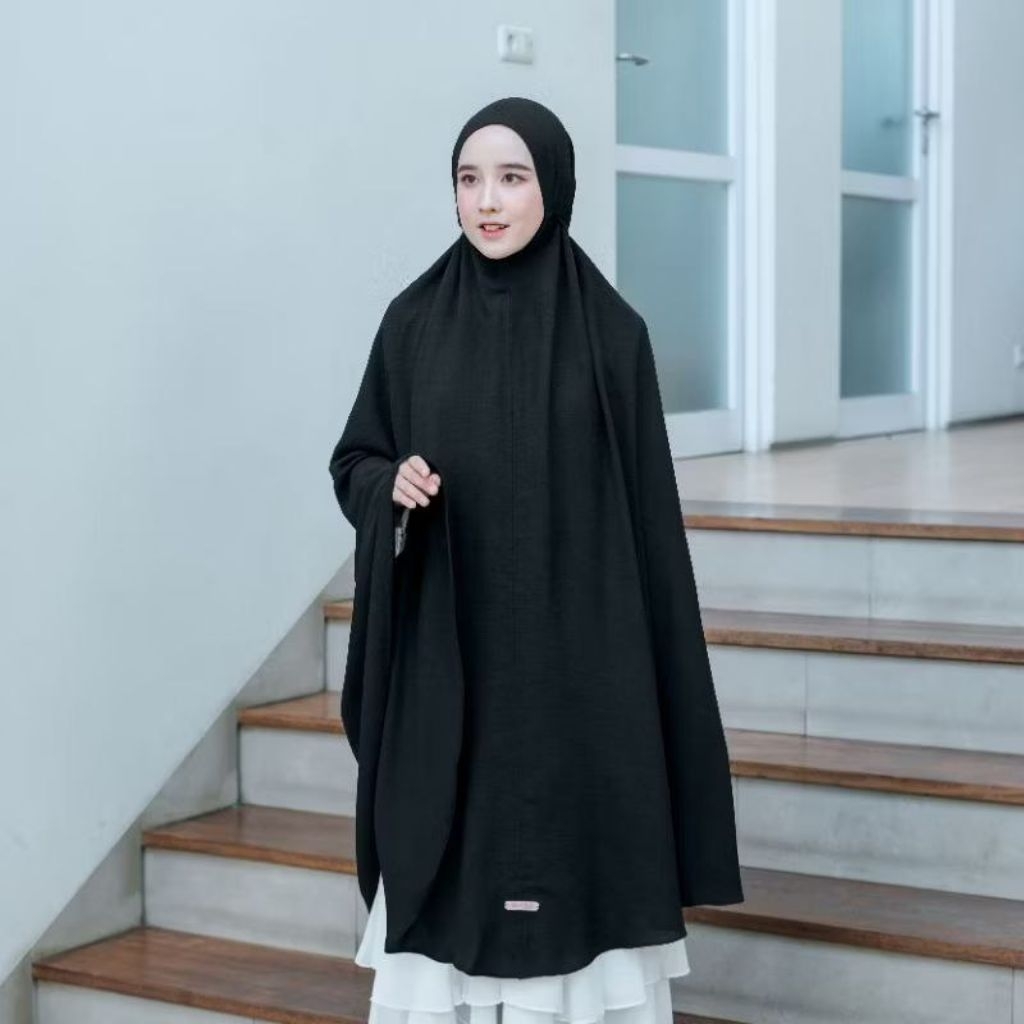 Bergo Non Pet XXXXL Jumbo/ Jilbab Khimar Instan Syari  Jersey Jumbo