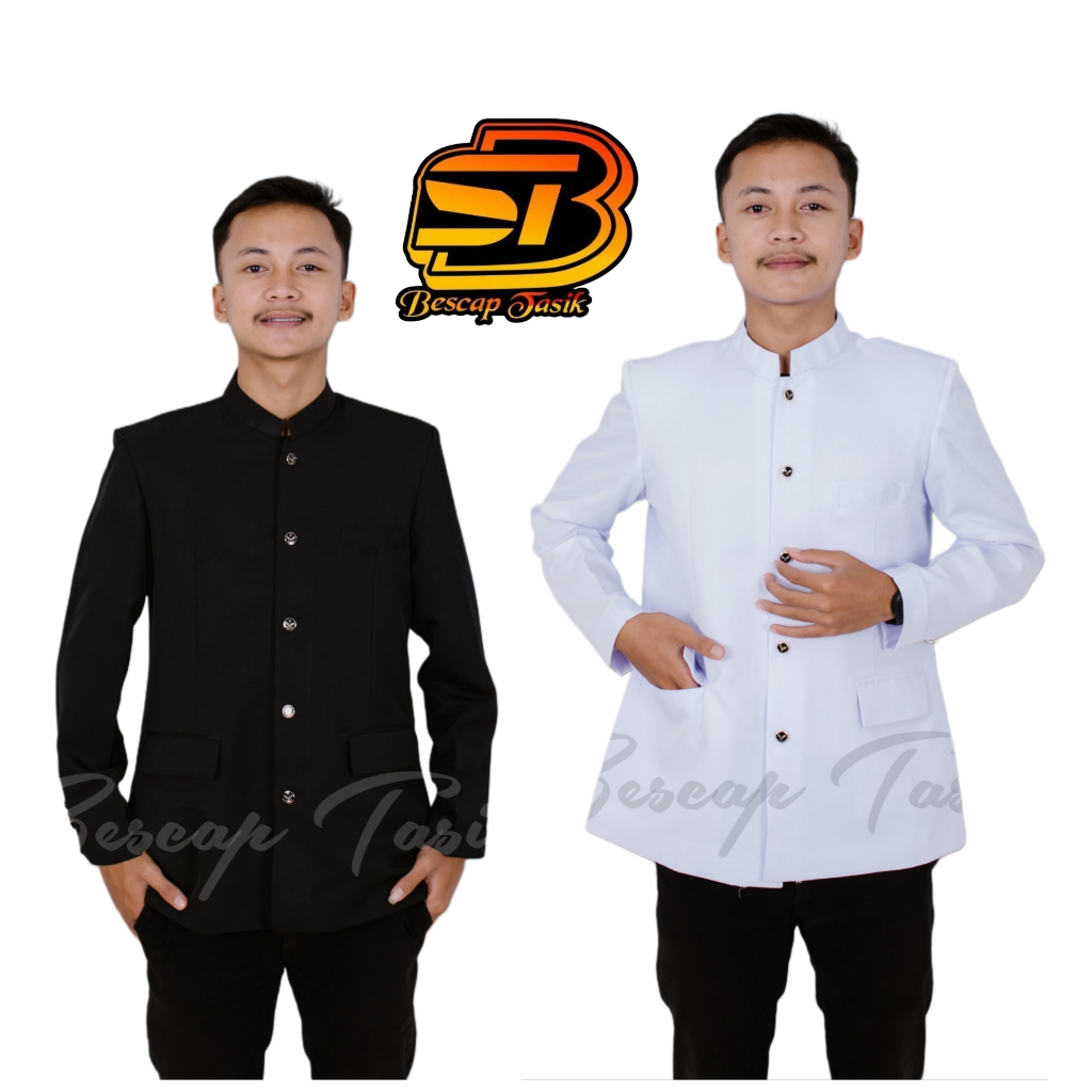 JASKO POLOS PUTIH HITAM JASKO POLOS ATASAN MUSLIM PRIA LANGSUNG PESAN LANGSUNG KIRIM