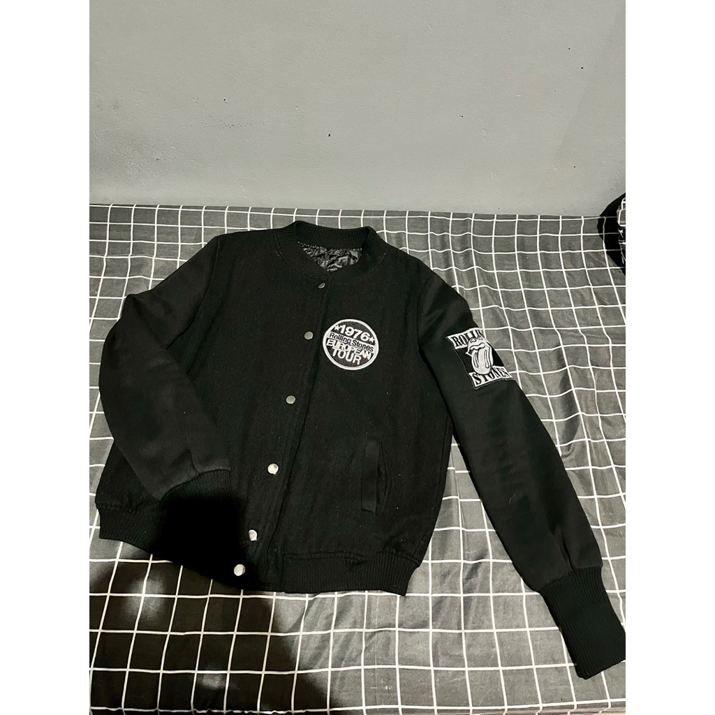 Varsity Jacket Rolling Stones 1976 Tour – Black (Second)