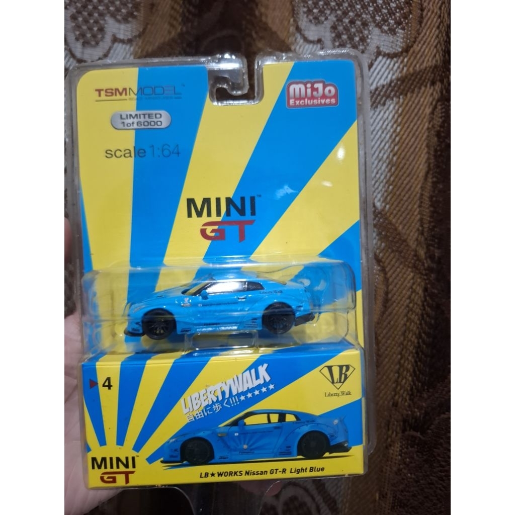 Mini GT 4 LB Works Nissan GTR R35 Light Blue Mijo Exclusive