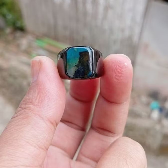 Cincin bacan kembang kotak natural