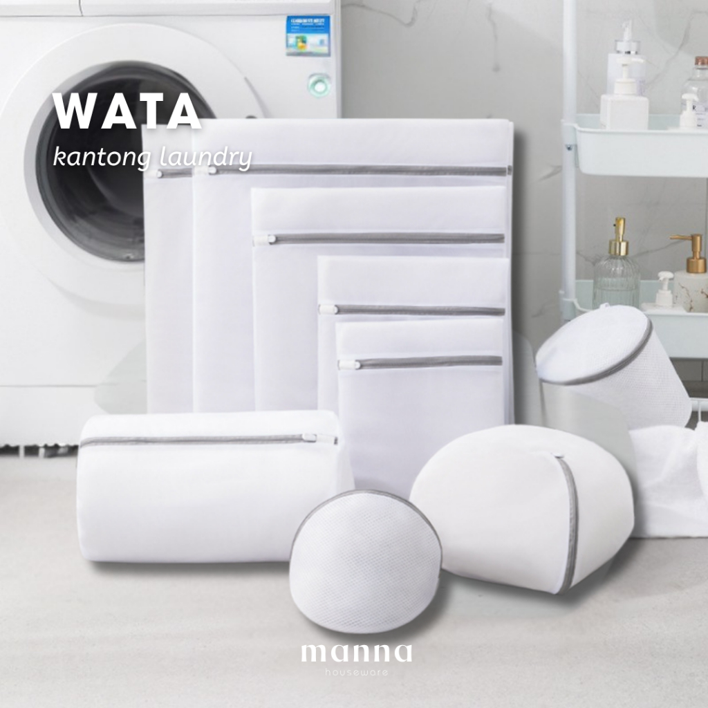 MANNA Wata - Laundry Net Bag Kantong Cuci Jaring Baju Kotor Mesin Cuci Baju Celana Dalam Tas Jaring 