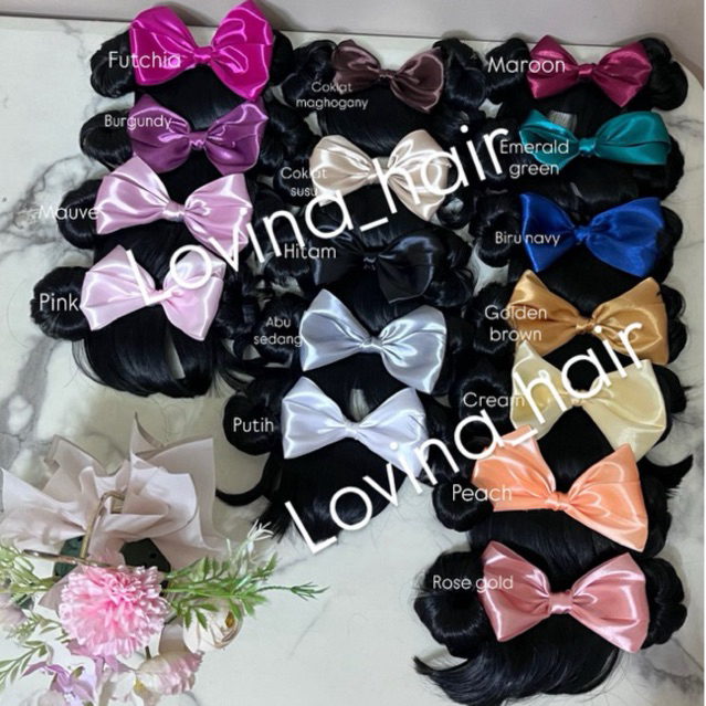 Bando Wig Bayi Pita Imut Besar Glowing
