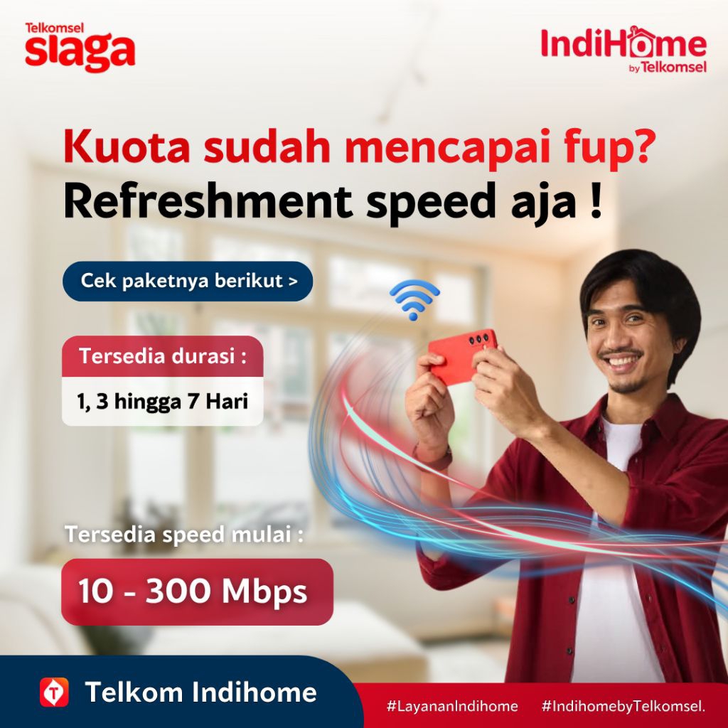 Refreshment Speed Indihome | 10 - 300 Mbps | Renew Speed / Reset FUP Indihome | Reset Kuota Indihome