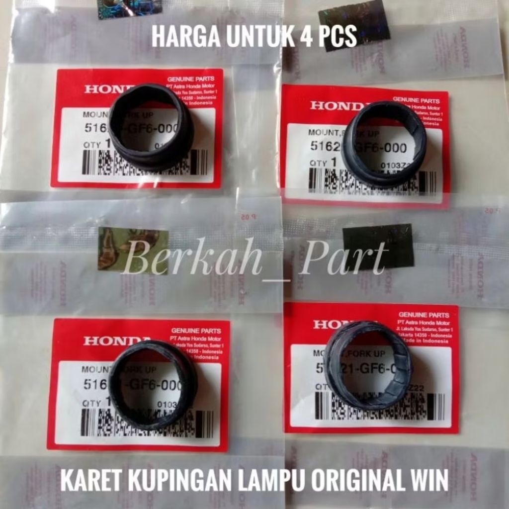 Karet kupingan lampu depan Win gl100 Original set