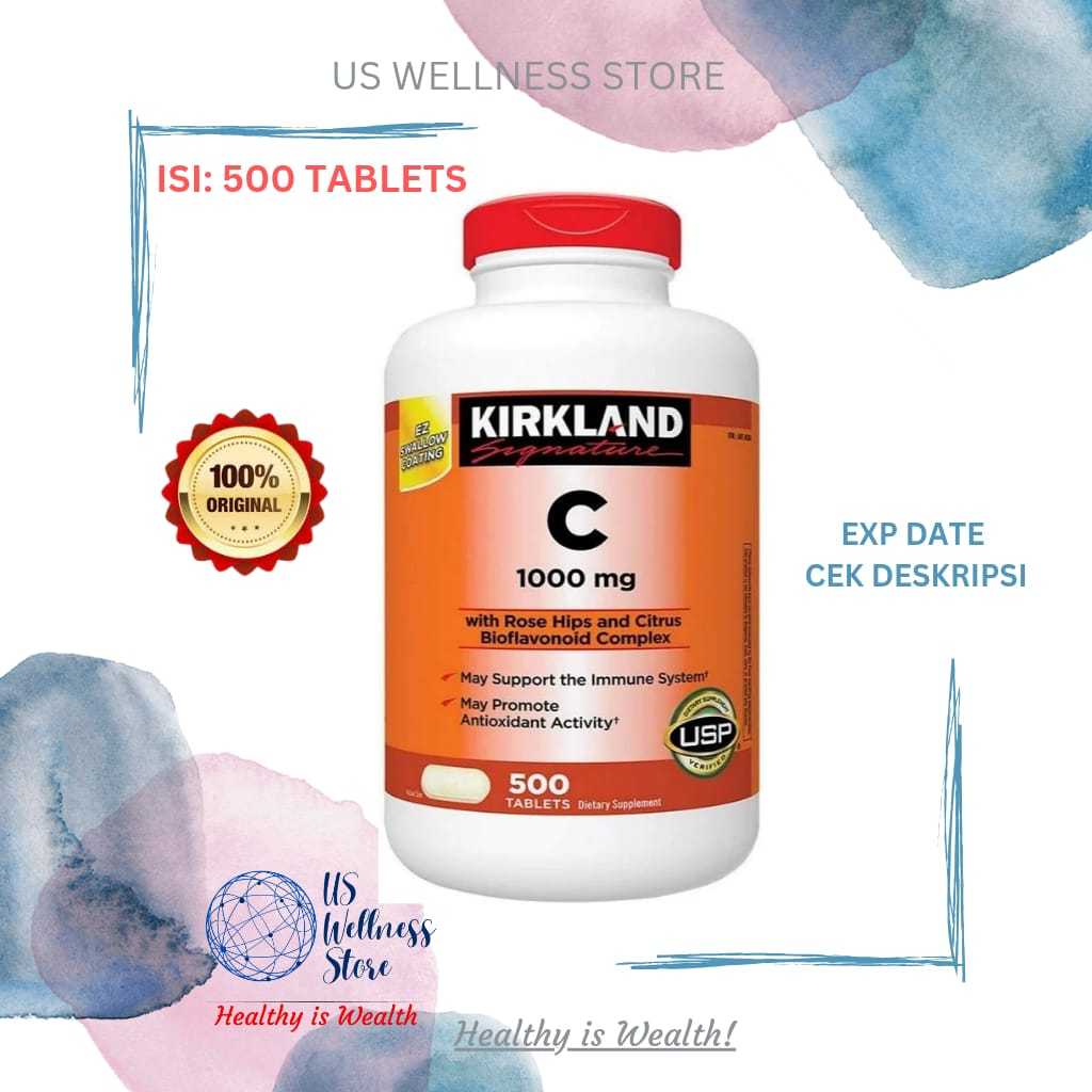 Kirkland Vitamin C 1000mg isi 500 tablets ORI USA