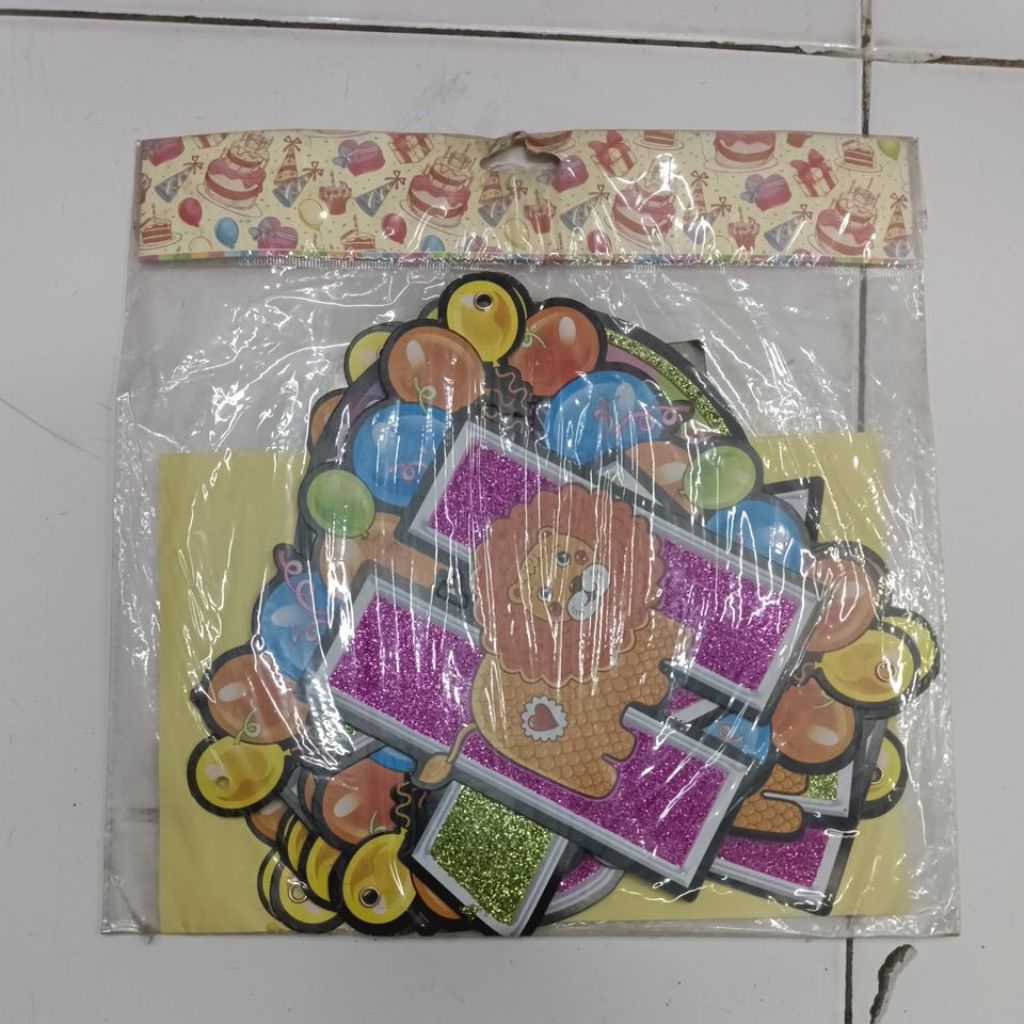 Banner Ultah Animal Glitter