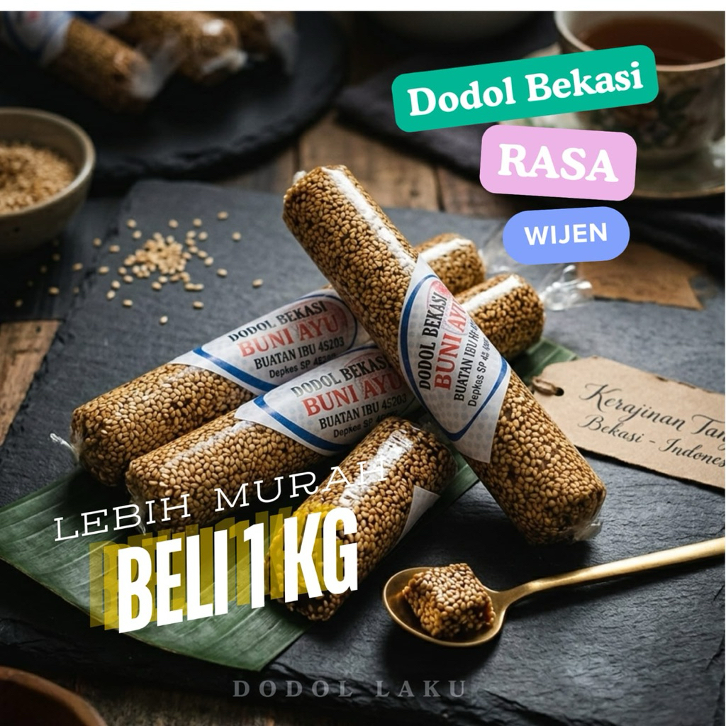 Dodol Bekasi khas Betawi WIJEN Beli 1 kg LEBIH MURAH DAN HEMAT