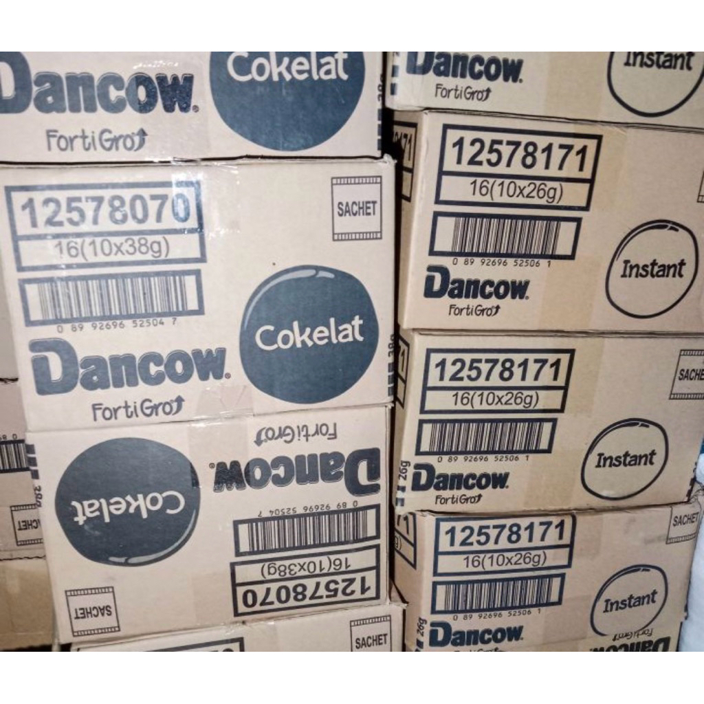 Susu Dancow Fortigro Instant Putih & Coklat Sachet 1 Karton