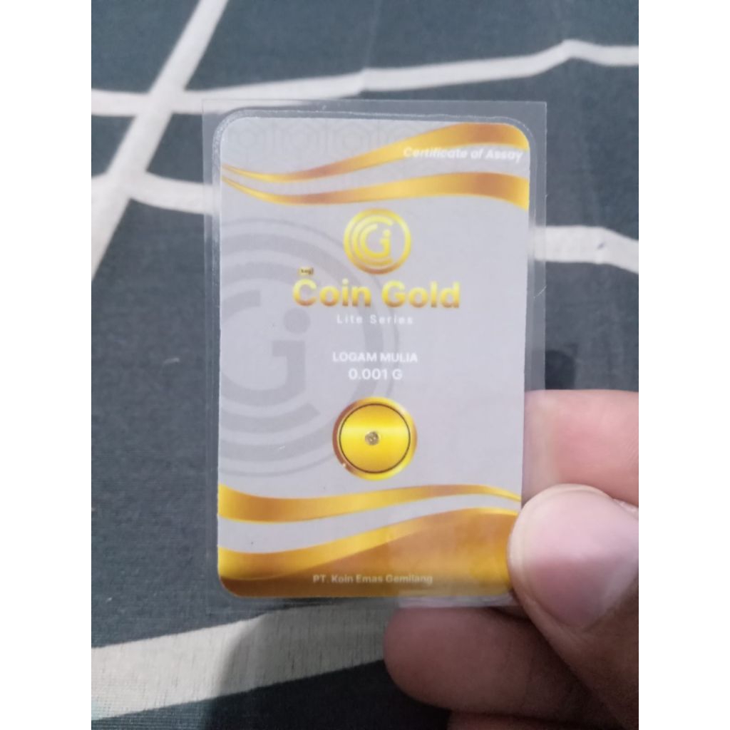 Coin Gold Lite Series LM 0.001 gram souvernir