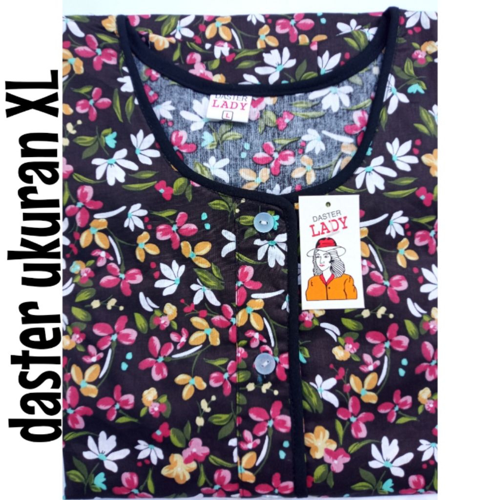 Daster Bahan Katun Lengan Pendek Jumbo XL Tebal Adem Cantik Murah Tidur Hamil dan Menyusui Busui Bum
