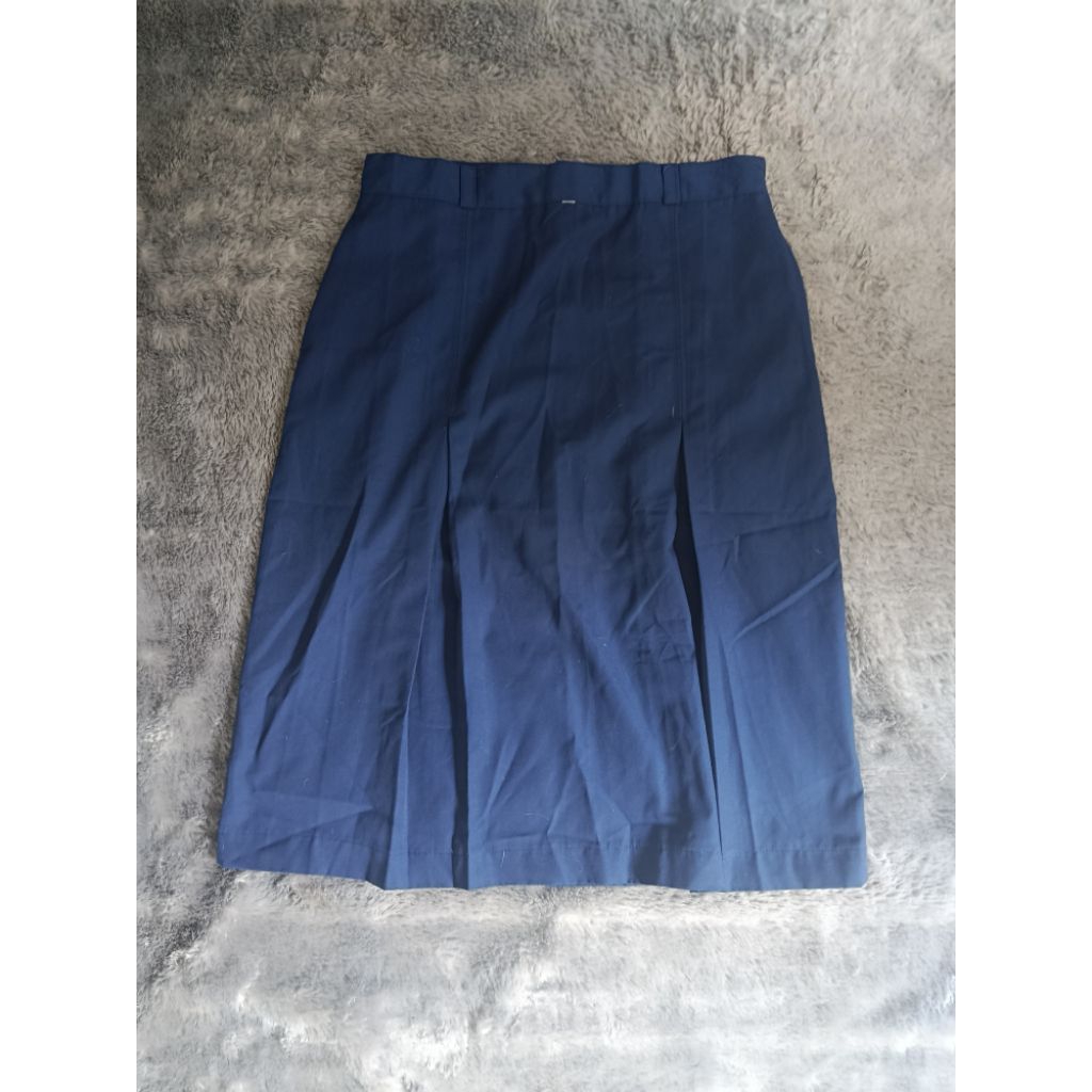 PL rok sekolah biru span pendek merk tofiq / kar 25