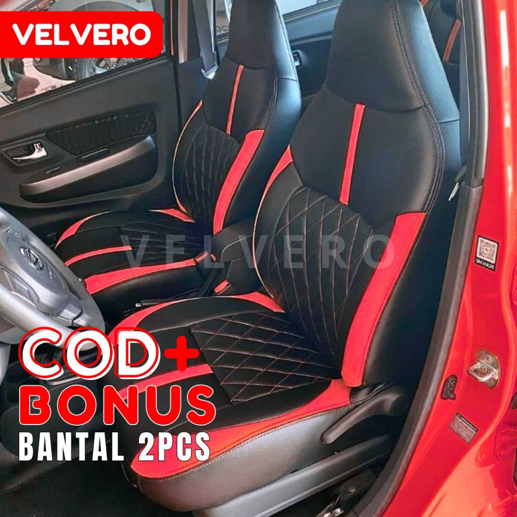Sarung Jok Mobil Ayla Full Set Dua Baris Jok