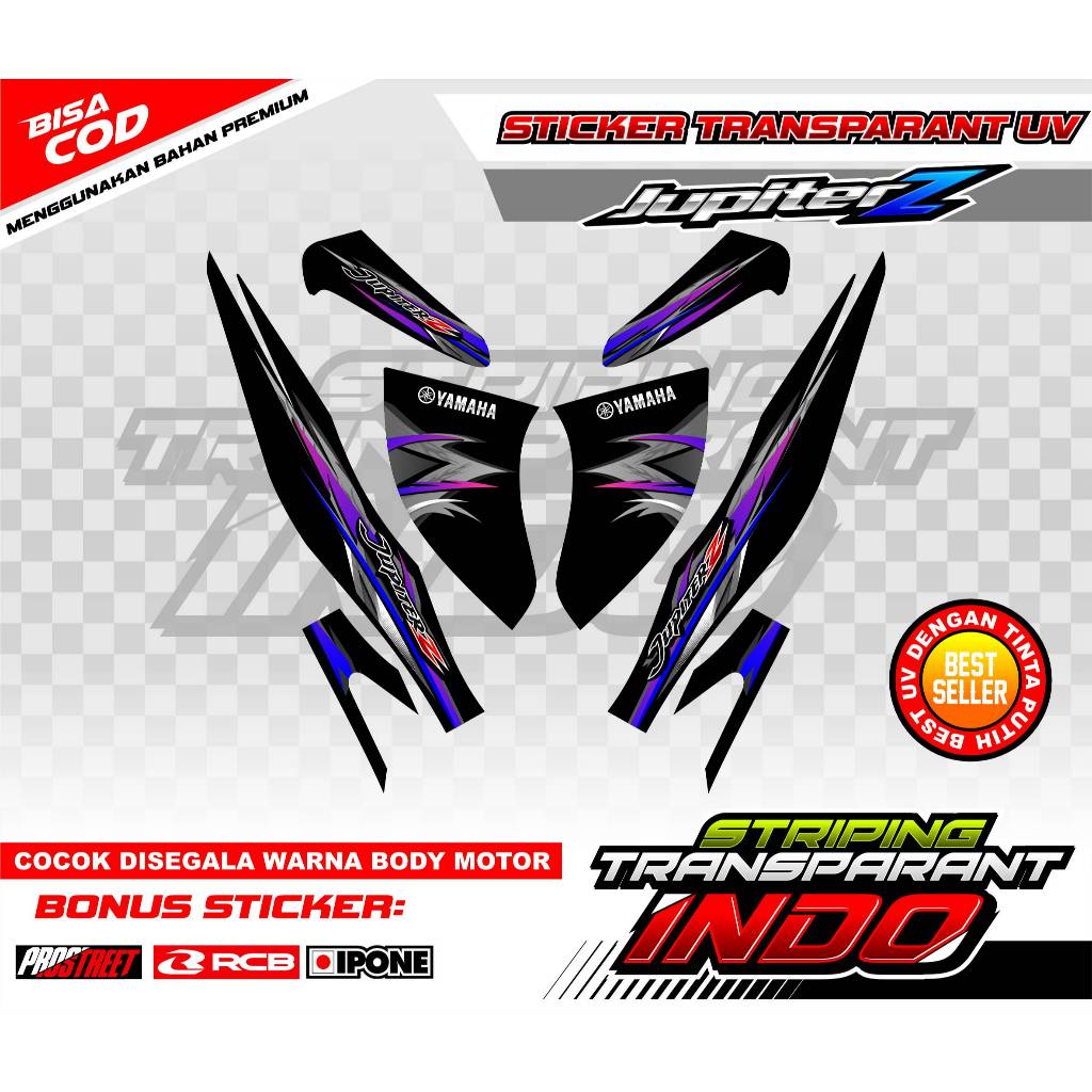 STRIPING VARIASI JUPITER Z BURHAN / STICKER LIST MOTOR JUPITER Z BURHAN