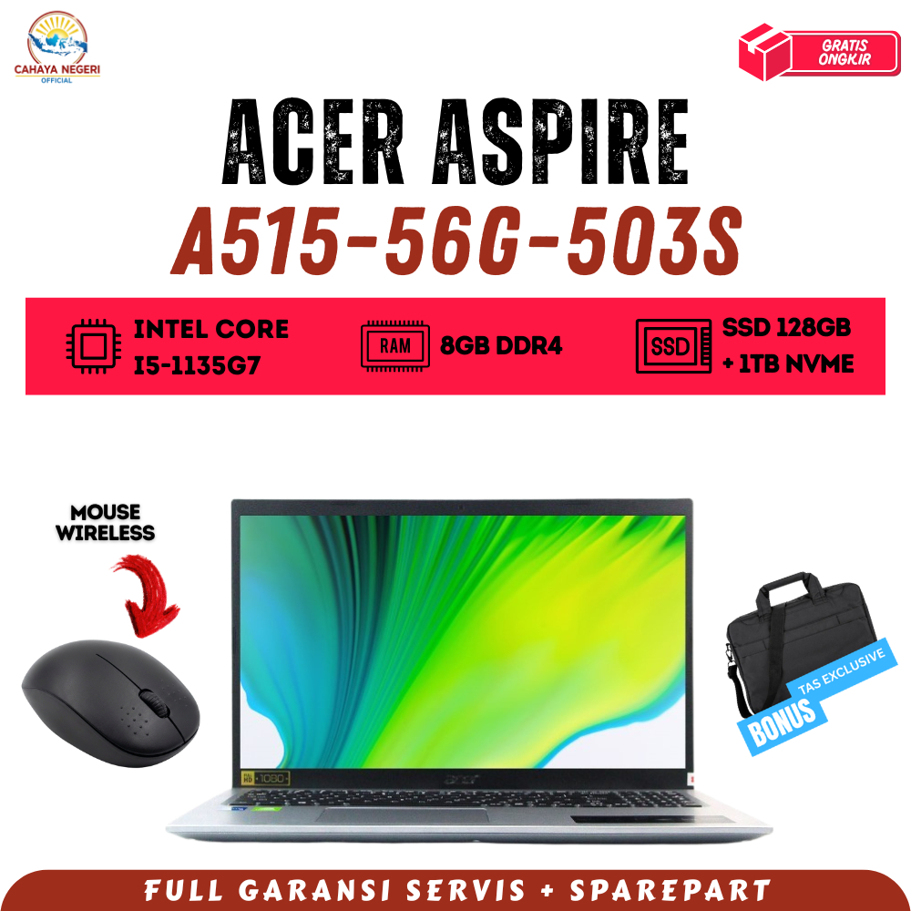 PROMO LAPTOP ACER Intel Core i5 RAM 8GB HARDISK 1TB SSD128GB LAYAR FULL HD IPS WINDOWS 11 ORI + TAS 