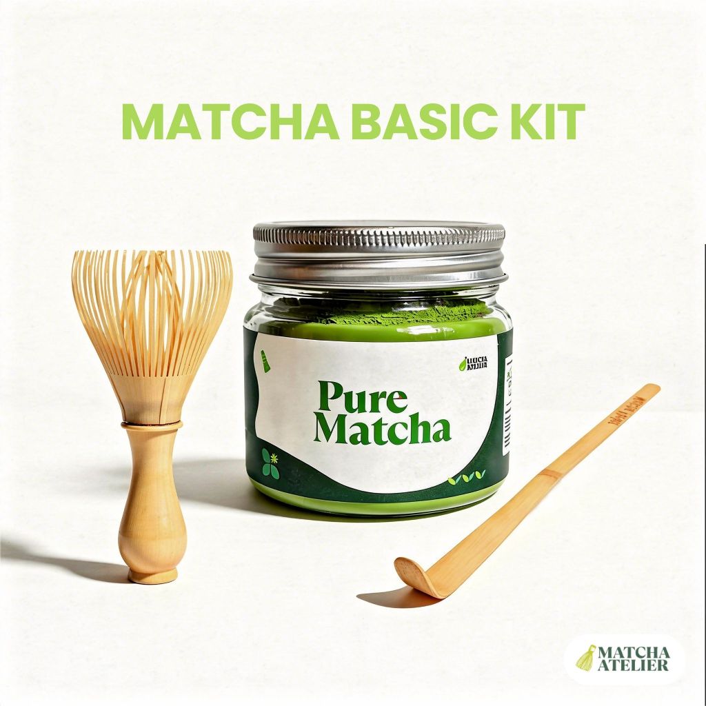 NEW Matcha Atelier - Basic Set Bundling 3in1 Matcha Powder Whisk dan Scoop - Paket Alat Pembuat