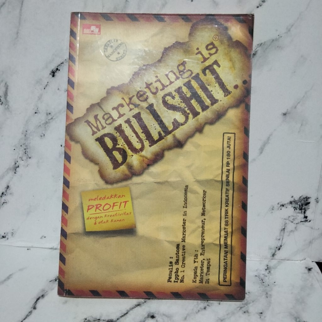 BUKU BEKAS MARKETING BULLSHIT - IPPHO SANTOSA