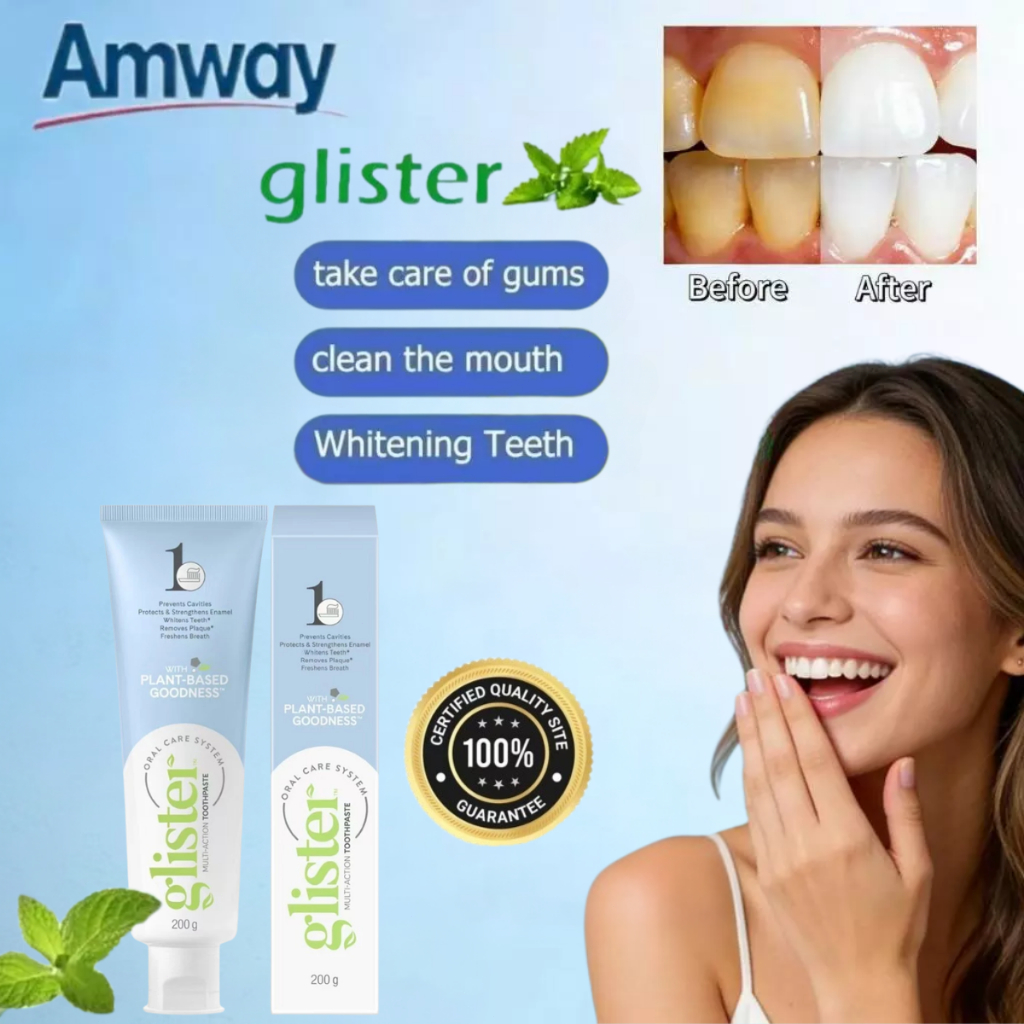 AMWAY Glister Multi 200Gr- Action Fluoride Toothpaste Amway Glister Toothpaste - Original / Pembersi