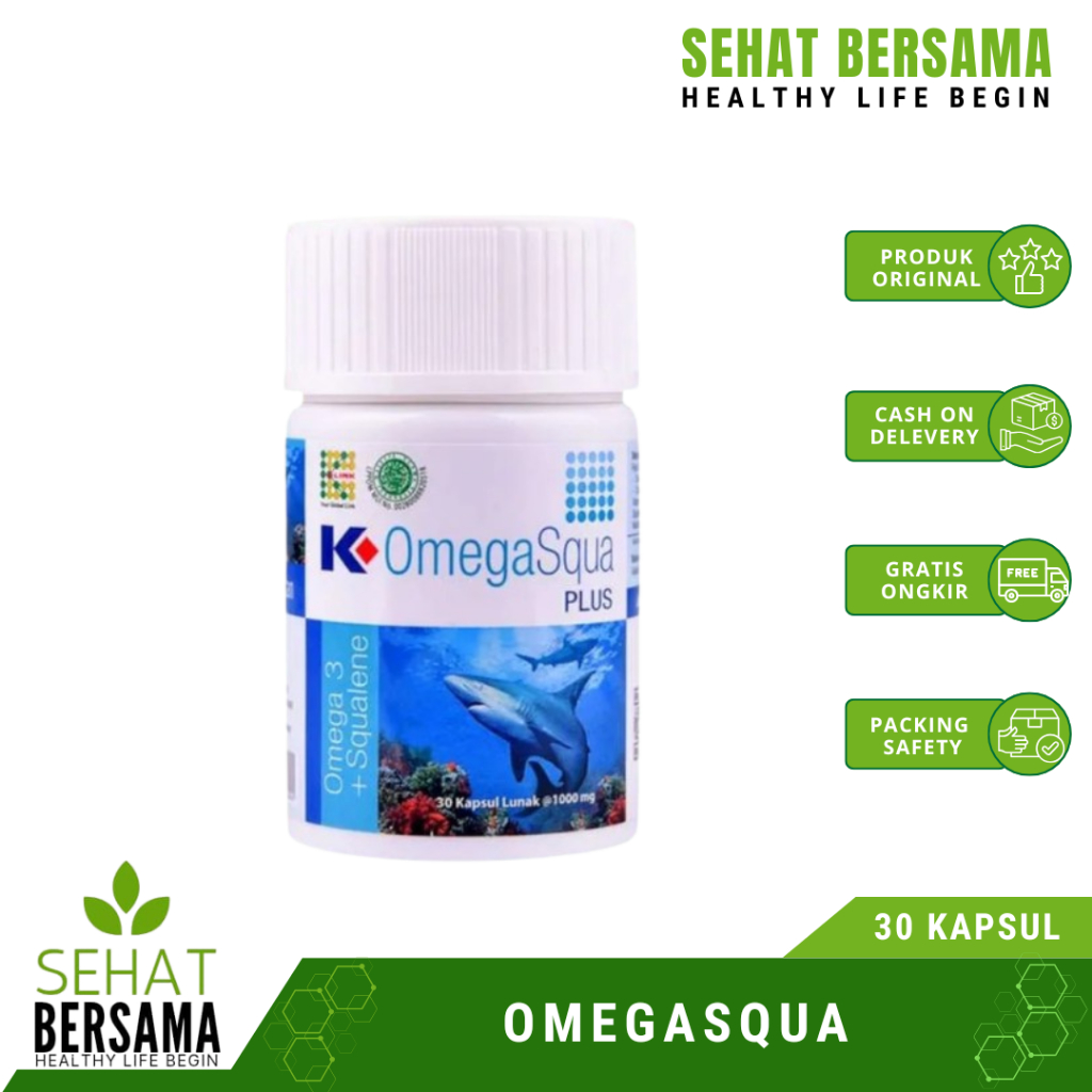 Omega Squa Plus klink Original |  Omega K-Link Omegasqua Minyak Ikan | K-Omegasqua Plus K Link 30 Ka