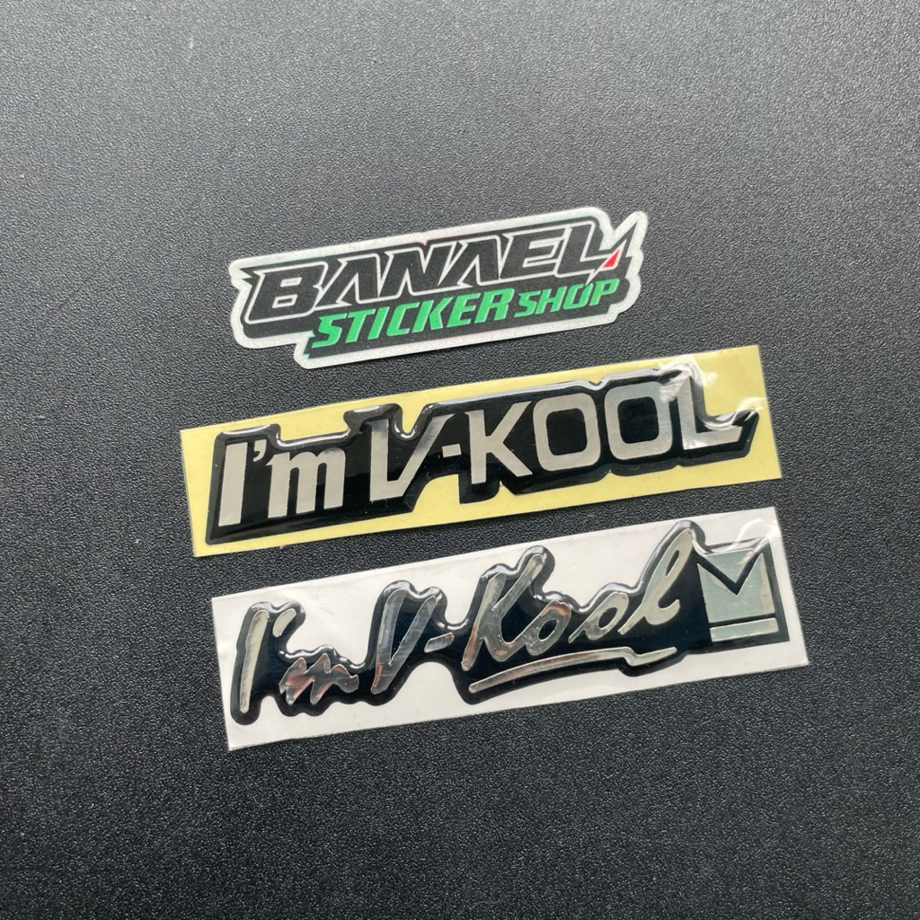 Sticker Emblem Im V-kool Kaca Mobil Timbul