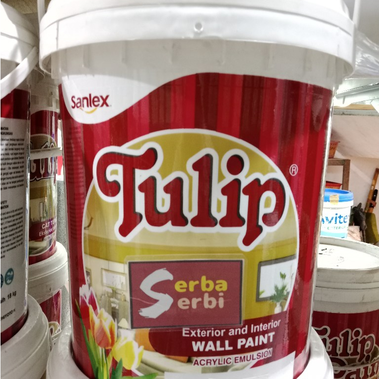 *18KG TULIP*Cat air tembok wall paint 18kg tulip paint sanlex brand(INSTAN AREA PEKANBARU)