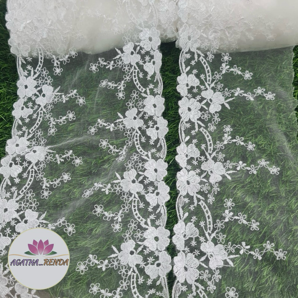 ( Per 15 Yard ) Renda Tile/Tulle Cantik,Renda Tile Harga Per roll