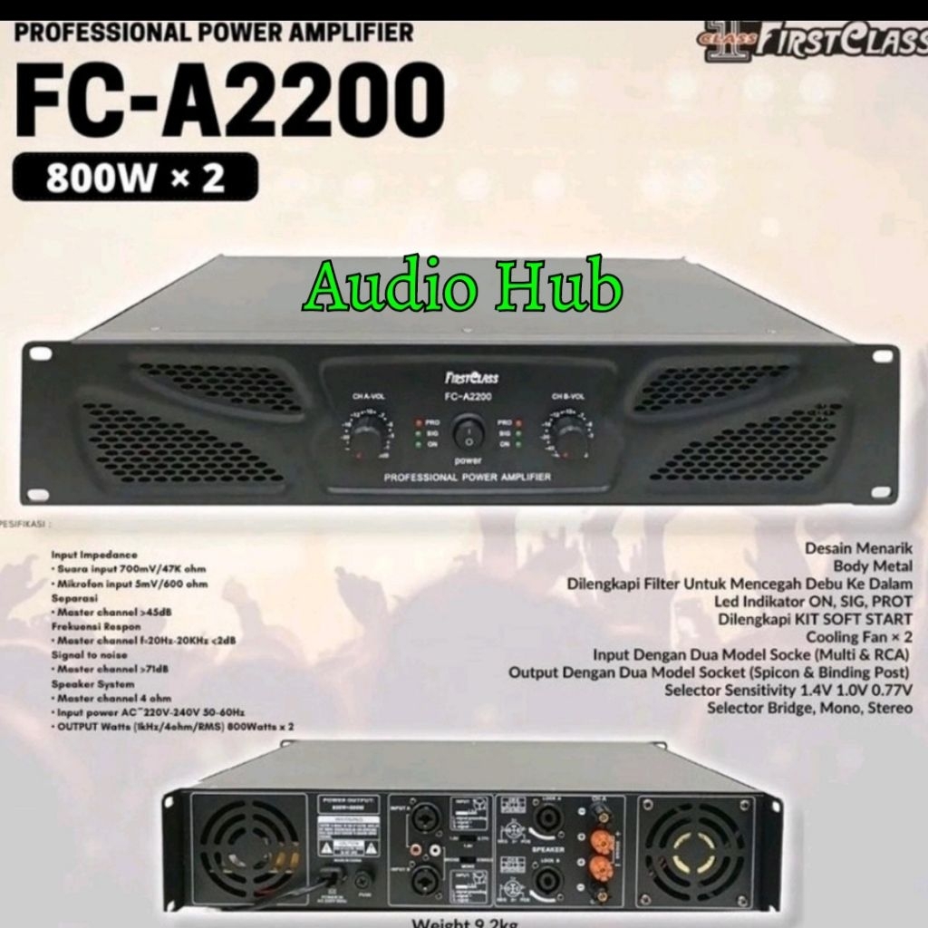 Power Amplifier Firstclass FC- A 2200 / FCA2200/ FCA 2200 Original