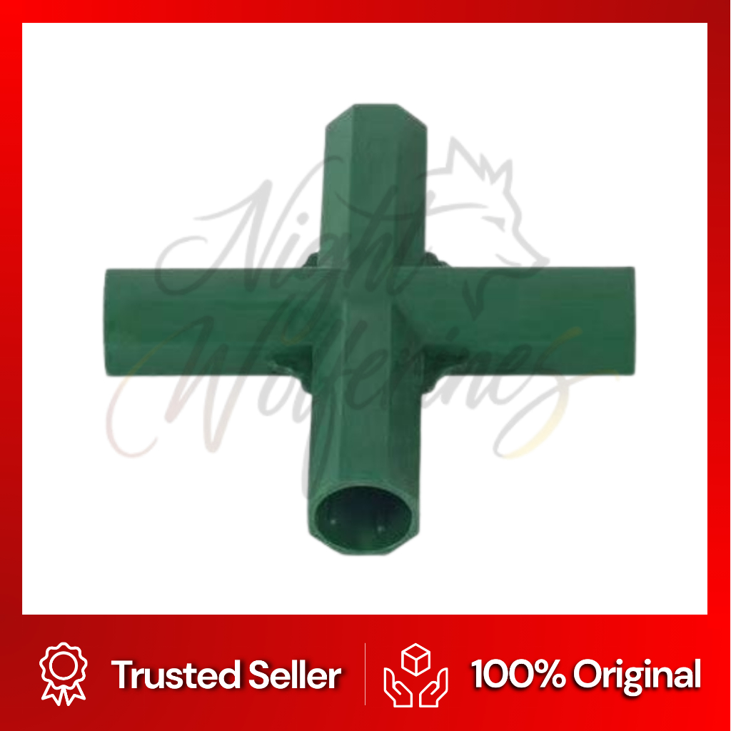 Konektor Rangka Rumah Kaca Konektor Cross 4 Arah Ajir 11Mm Green House