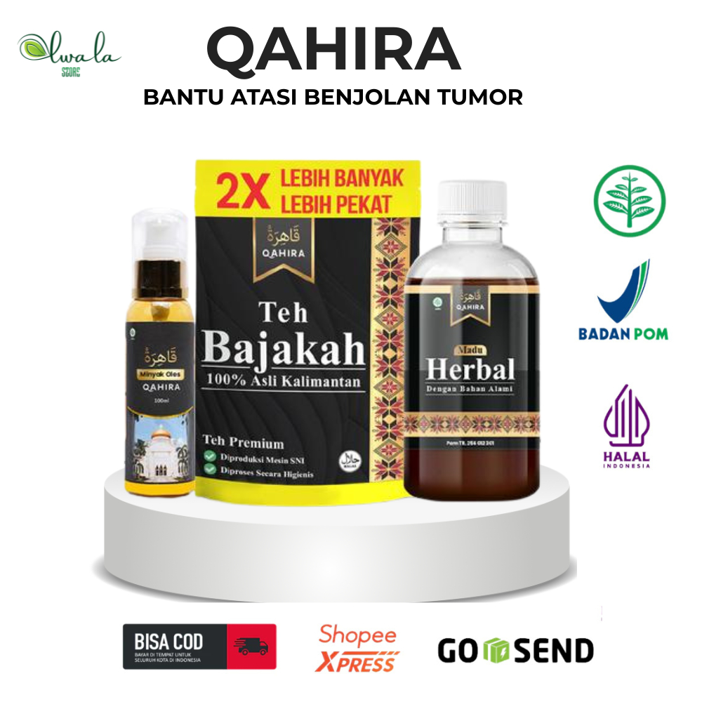 Qahira Obat Herbal Aman Kempeskan Kista Lipoma Tanpa Operasi Minyak Oles Asli 100%