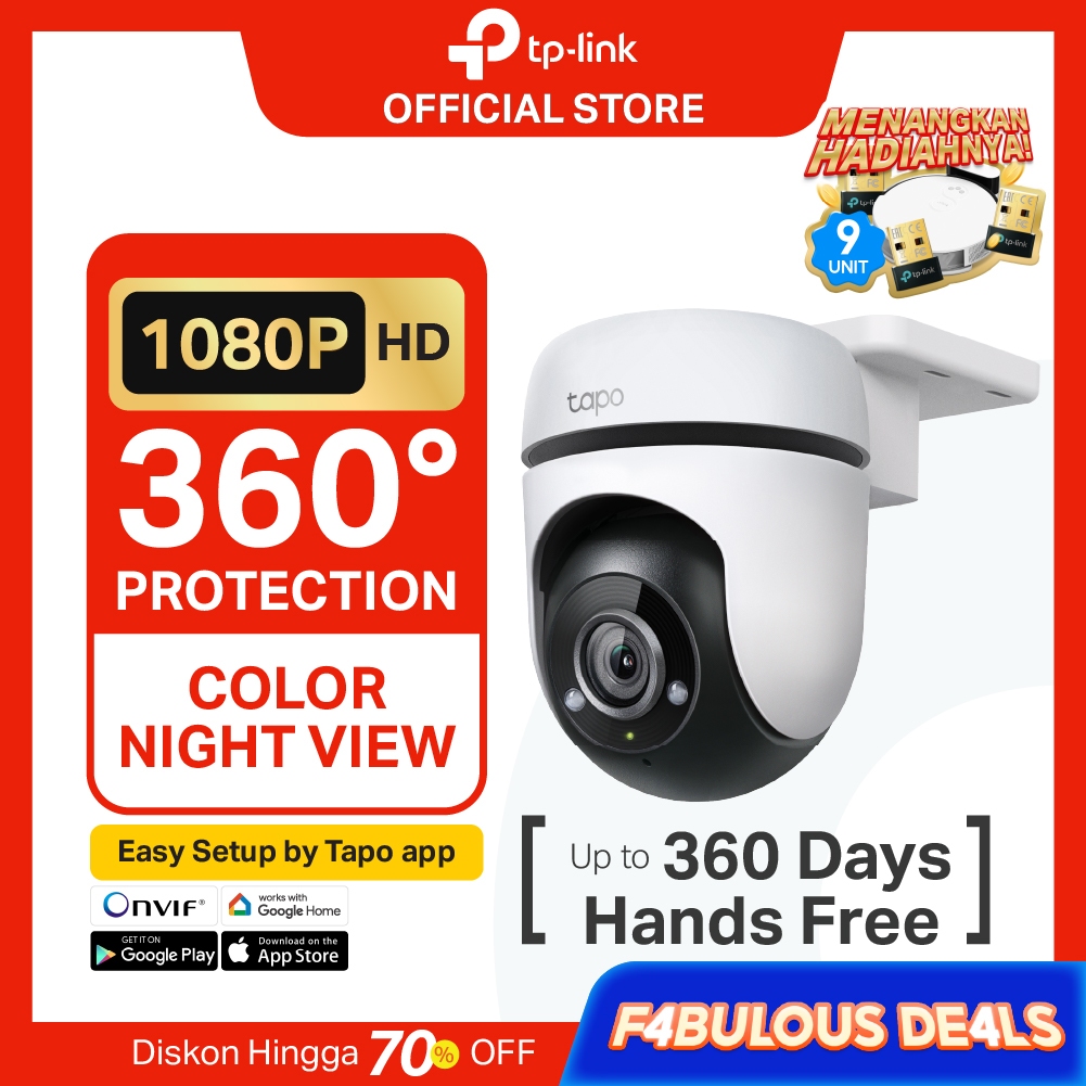 TP-Link Tapo C500 | 1080P Kamera CCTV Outdoor | PTZ IP WiFi Camera | 2MP HD | Waterproof | Video