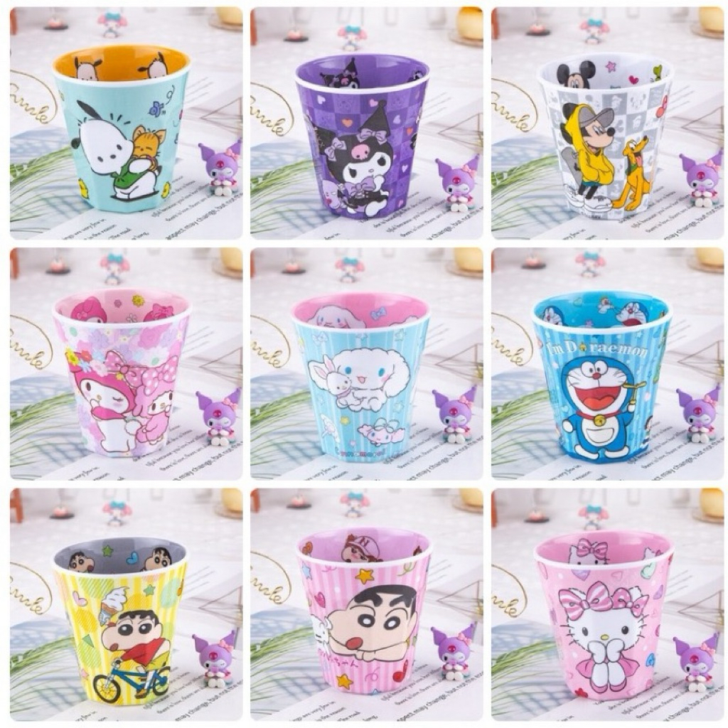 gelas melamin minum anak karakter lucu 00056