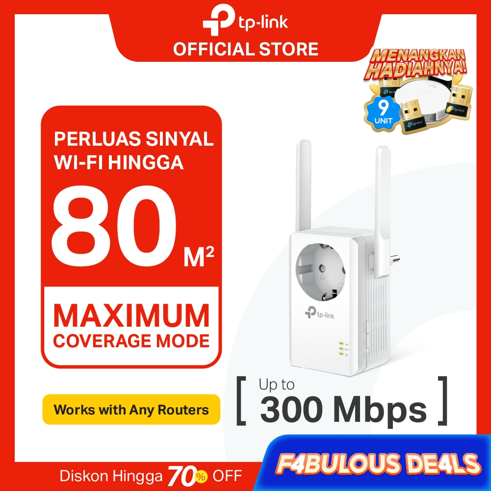 TP-Link TL-WA860RE | 300Mbps Wi-Fi Range Extender | AC Passthrough | Penguat Sinyal | Repeater WiFi