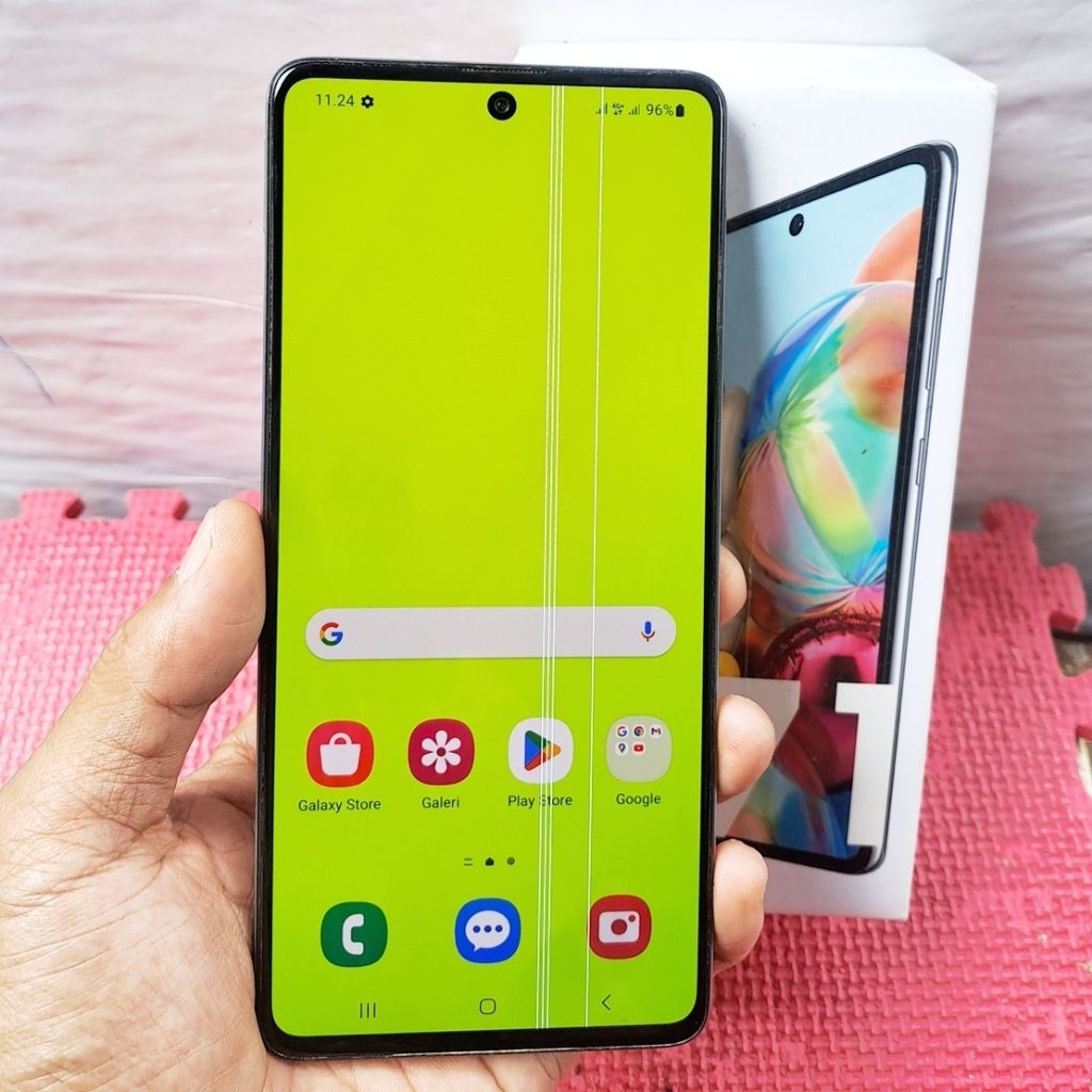 Handphone Hp Samsung Galaxy A71 Ram 8/128 NFC Second Eks Resmi Sein Mulus Original