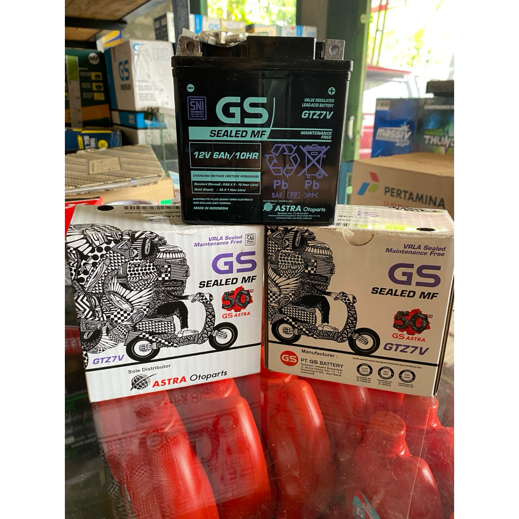 GS ASTRA AKI GTZ-7V untuk motor Yamaha Nmax 155, Aerox ABS dan sejenisnya ORIGINAL 100% asli