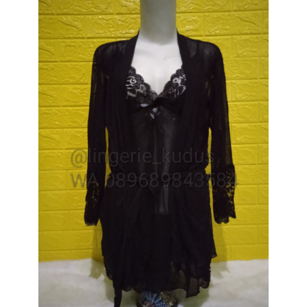 lingerie set kimono+lingerie+gstring