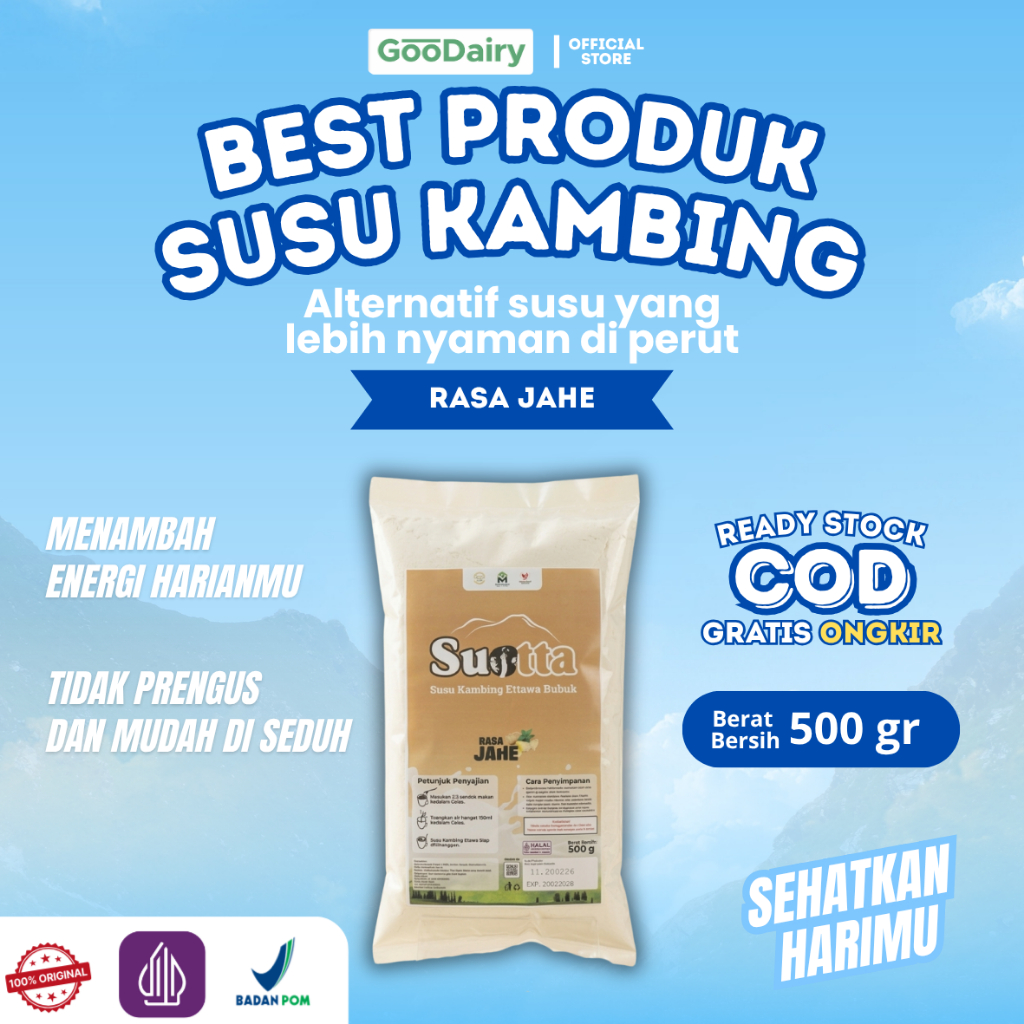 Susu Kambing Etawa Bubuk - Suetta rasa Jahe 500g