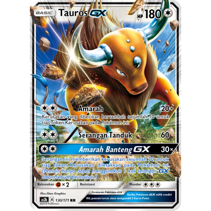Pokemon INDO Tauros GX 130/171 RR
