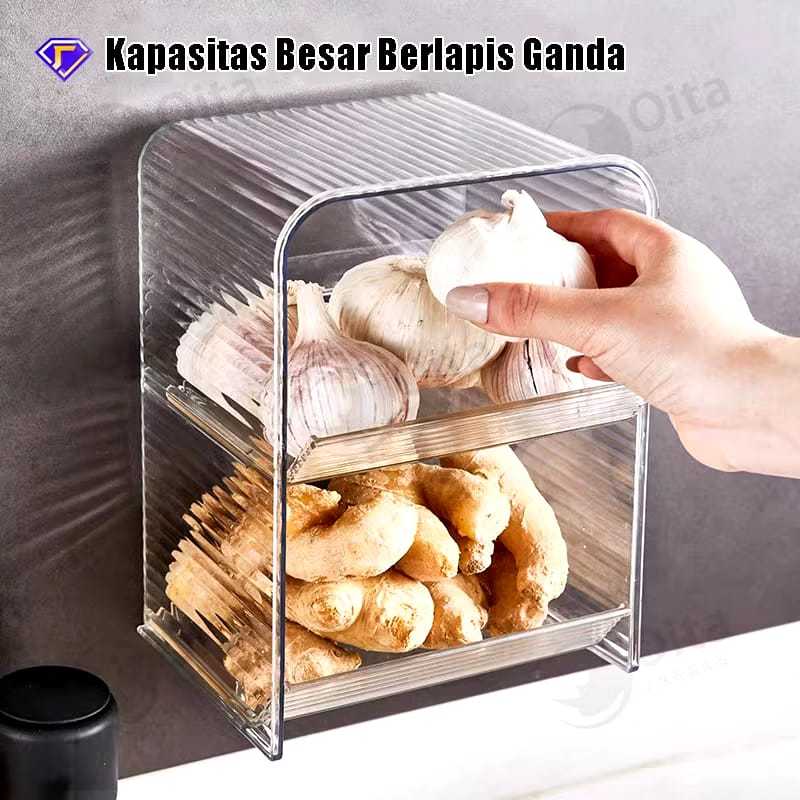 Rak Bawang Susun wadah bumbu wadah bawang rak dapur Kekinian | Rak Bumbu Dapur Serbaguna Minimalis r