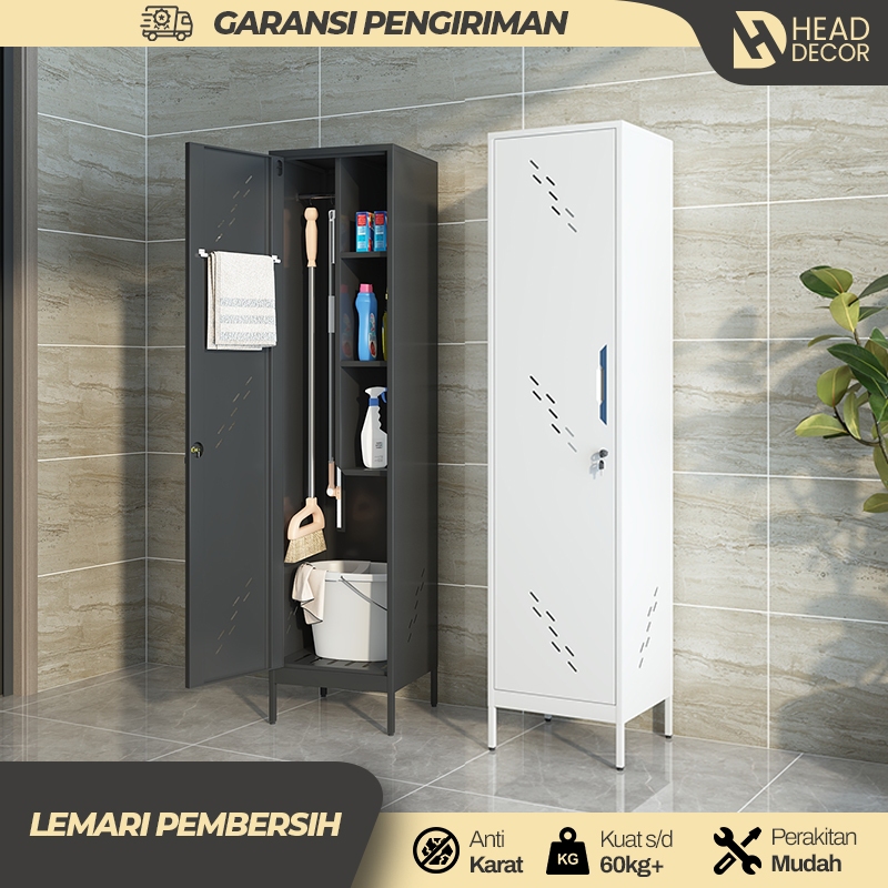 Loker Besi Peralatan Alat Kebersihan Loker Gudang Lemari Penyimpanan Serbaguna Full Besi dan Gantung