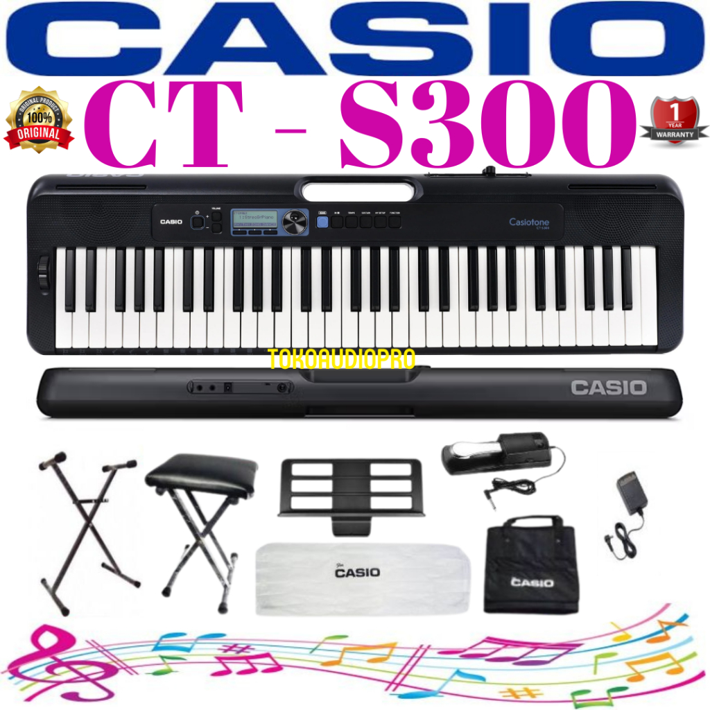 Keyboard Casio CTS300 Keyboard Paket Casio CTS-300 Casiotone CT-S300