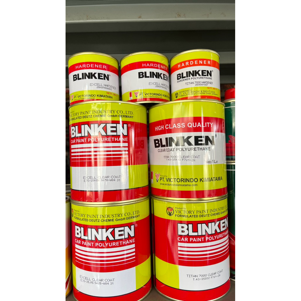 Cat Polyurethane Clear 1 Liter BLINKEN CLEAR - Daya Tutup Sempurna, Cepat Kering, Warna Awet
